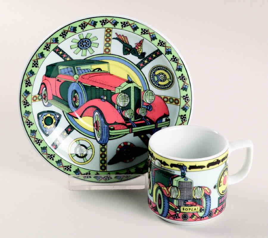 Voyage Flat Demitasse Cup & Saucer Set by Bopla (Switzerland)-1