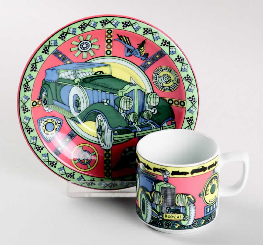 Voyage Flat Demitasse Cup & Saucer Set by Bopla (Switzerland)-1