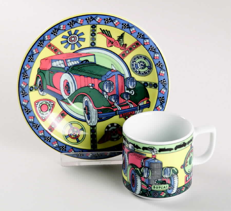 Voyage Flat Demitasse Cup & Saucer Set by Bopla (Switzerland)-1