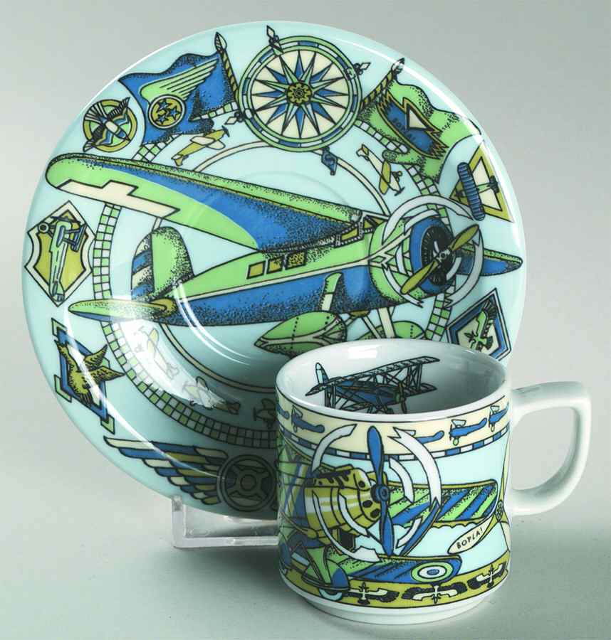 Voyage Flat Demitasse Cup & Saucer Set by Bopla (Switzerland)-1