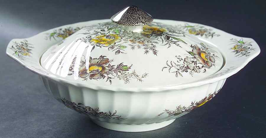 Beacon Hill Brown Multicolor Round Covered Vegetable by British Anchor-1
