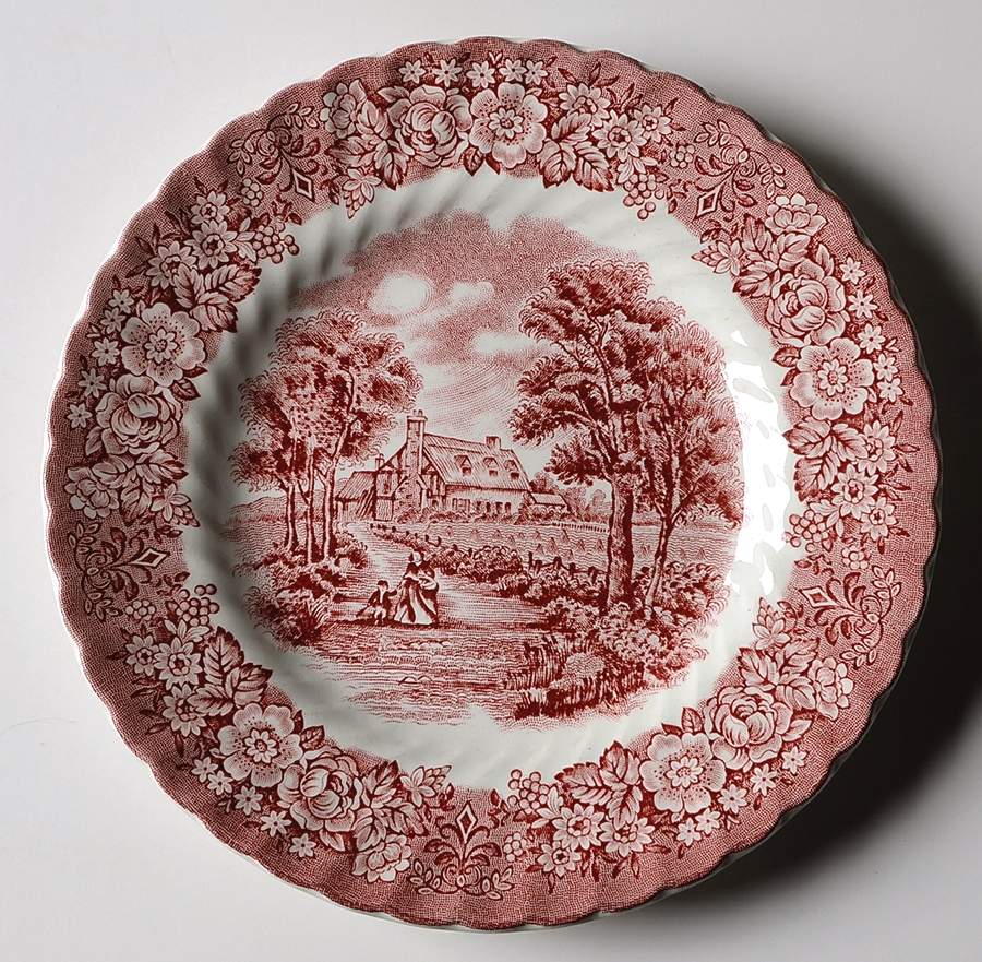Memory Lane Pink Dessert/Pie Plate by British Anchor-1