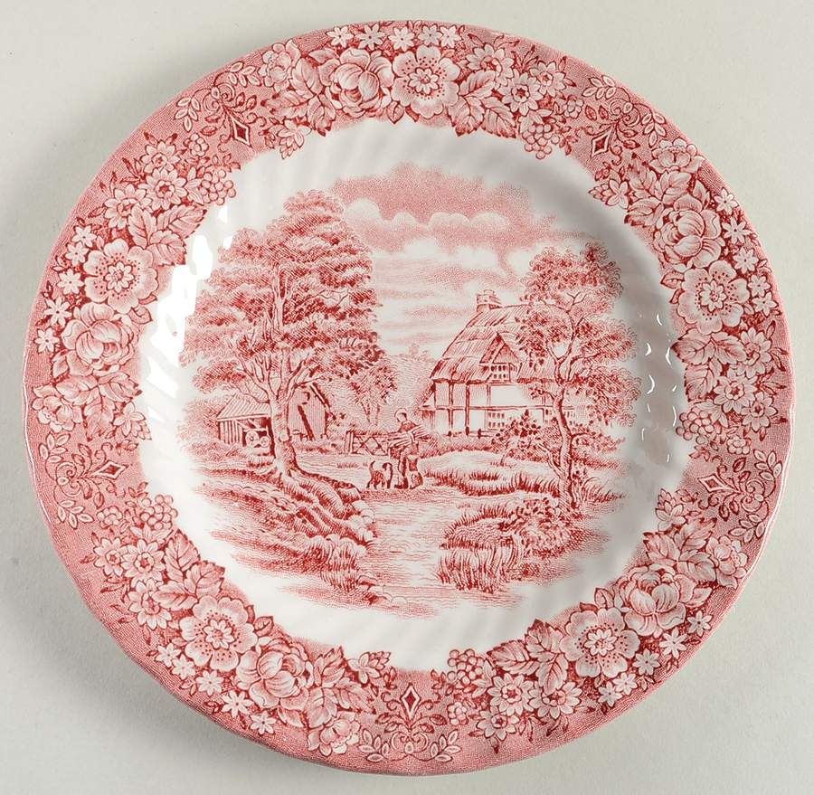 Memory Lane Pink Salad Plate by British Anchor-1
