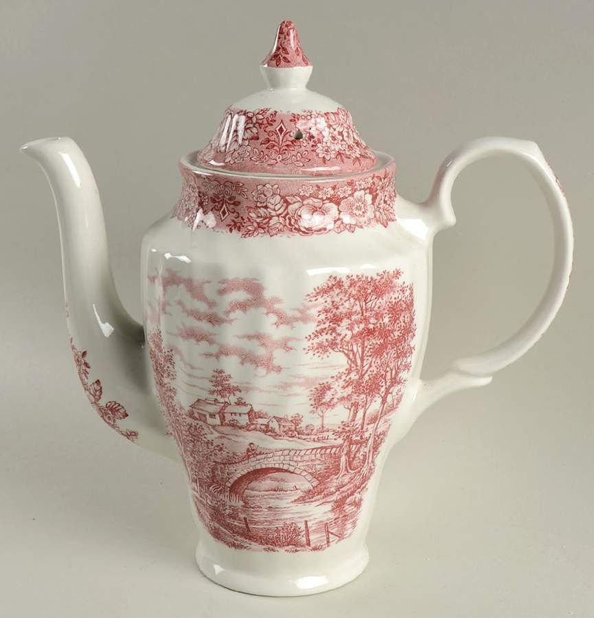 Memory Lane Pink Coffee Pot & Lid by British Anchor-1
