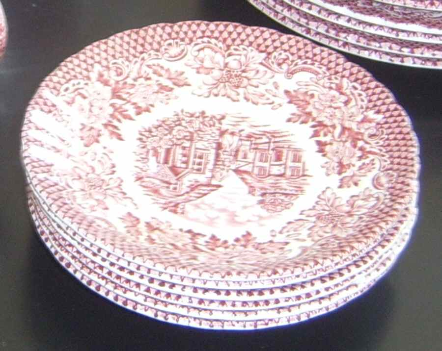 Merrie Olde England Pink Salad Plate by Hostess Tableware-1
