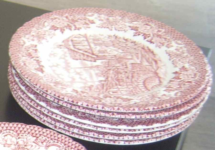 Merrie Olde England Pink Dinner Plate by Hostess Tableware-1