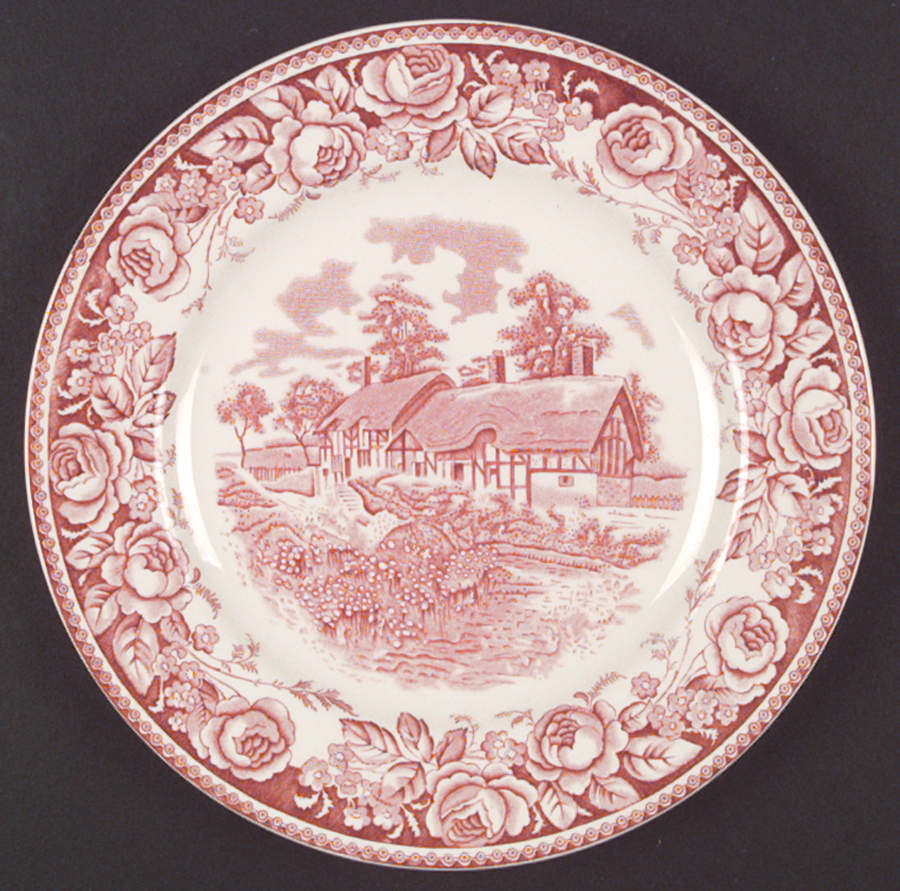 Stratford Scenes Pink Dinner Plate by British Anchor-1