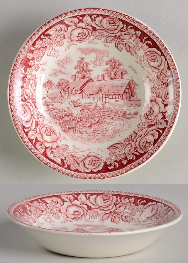 Stratford Scenes Pink Fruit/Dessert (Sauce) Bowl by British Anchor-1