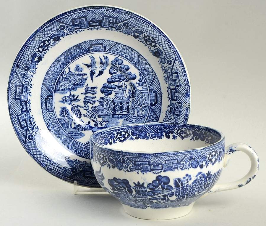 Willow Blue Breakfast Cup & Saucer Set by British Anchor-1