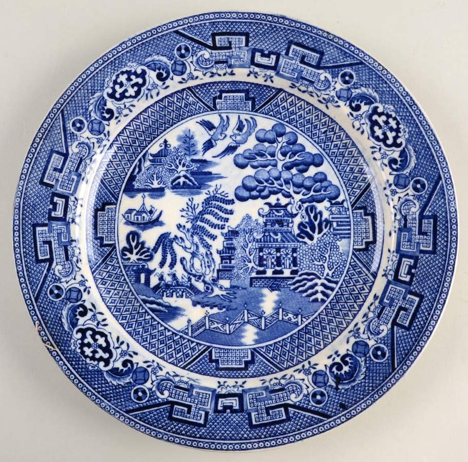 Willow Blue Dinner Plate by British Anchor-1