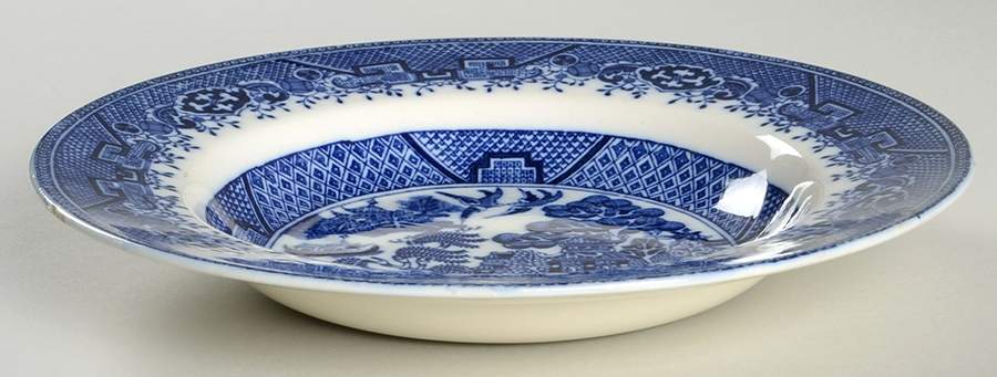 Willow Blue Rim Soup Bowl by British Anchor-1