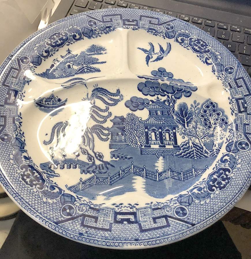 Willow Blue Grill Plate by British Anchor-1