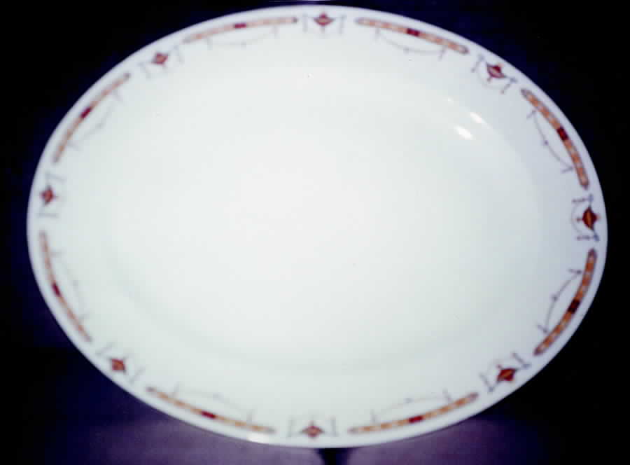Surrey 14" Oval Serving Platter by Bridgwood & Son-1