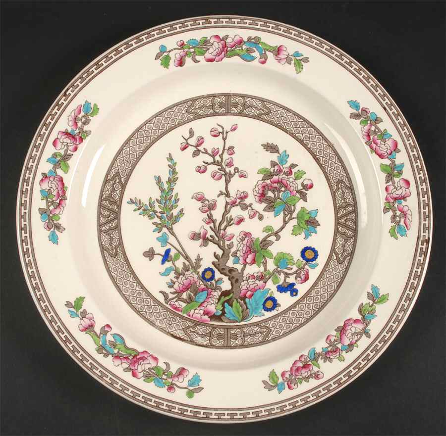 Ye Olde Indian Tree 13" Chop Plate (Round Platter) by Bridgwood & Son-1