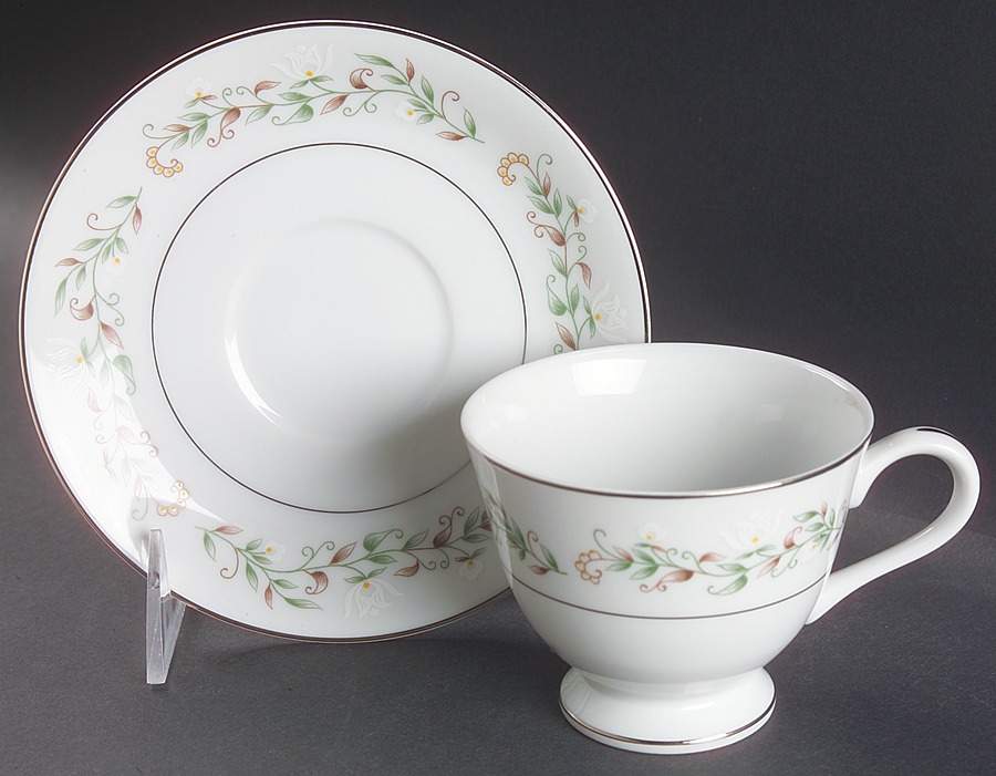 Cottonwood Footed Cup & Saucer Set by Brentwood-1