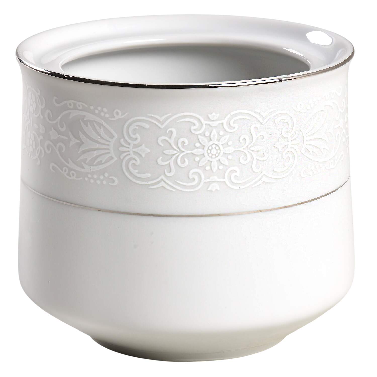 White Lace Sugar Bowl No Lid by Brentwood-1
