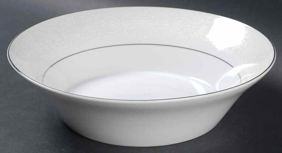 White Lace 9" Round Vegetable Bowl by Brentwood-1