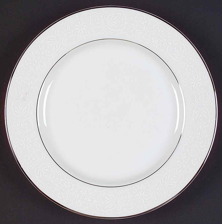 White Lace Salad Plate by Brentwood-1