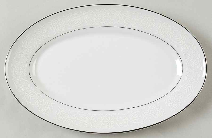 White Lace Relish/Gravy Underplate by Brentwood-1