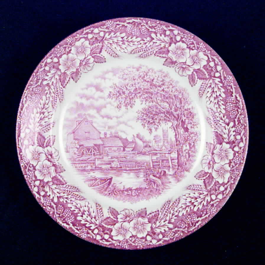 The Constable Series Red Salad Plate by Broadhurst-1