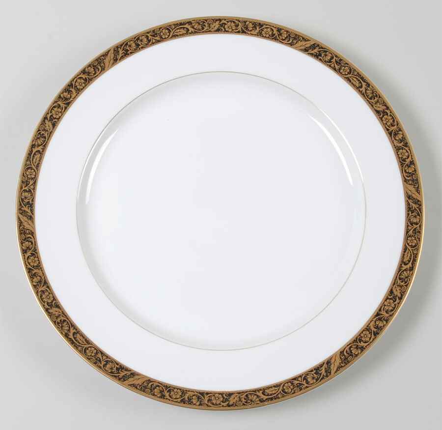 Antique Gold 12" Chop Plate (Round Platter) by Bristol (Japan)-1