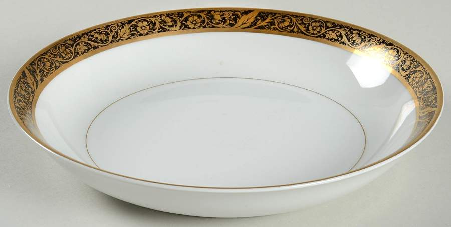 Antique Gold Coupe Soup Bowl by Bristol (Japan)-1