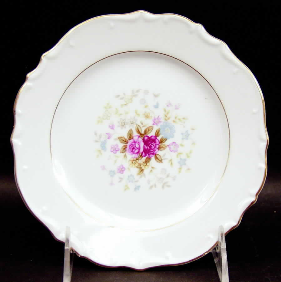Bouquet Bread & Butter Plate by Bristol (Japan)-1