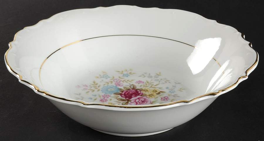 Bouquet 9" Round Vegetable Bowl by Bristol (Japan)-1