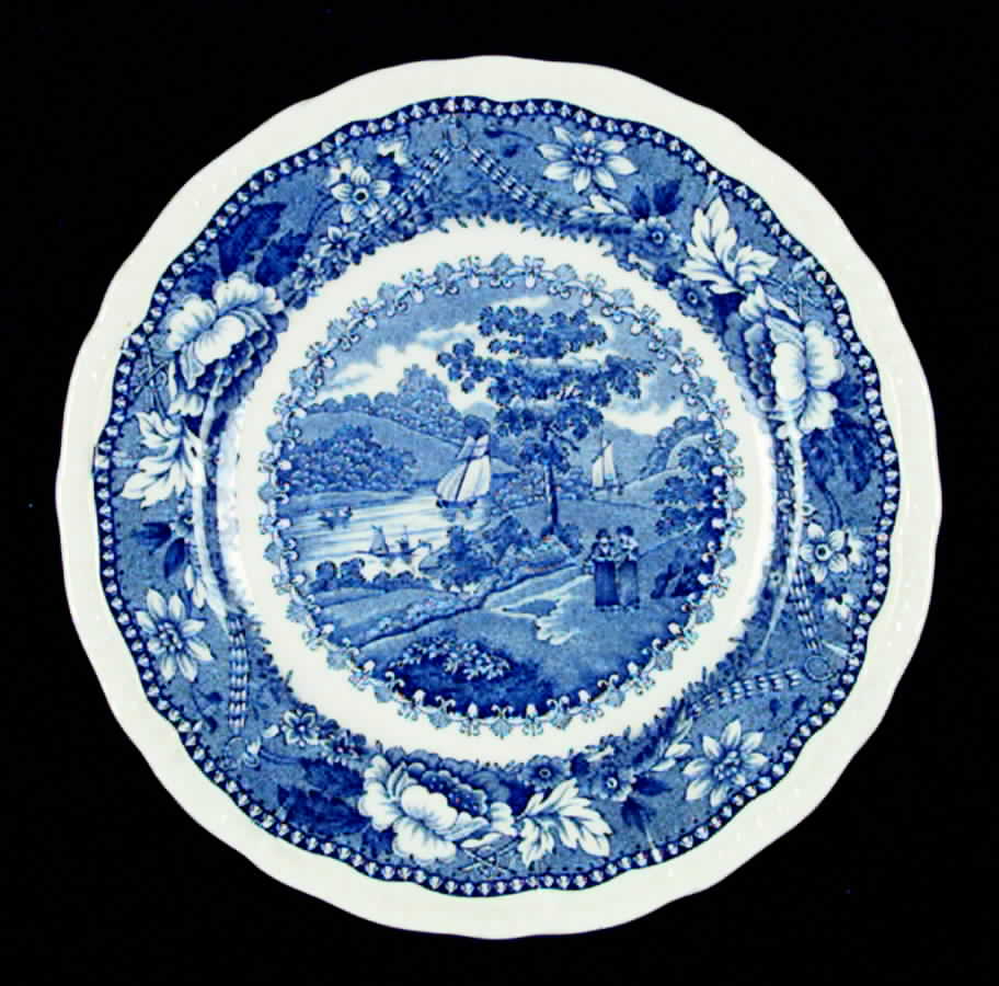 Bristol Scenes Blue Bread & Butter Plate by Pountney-1