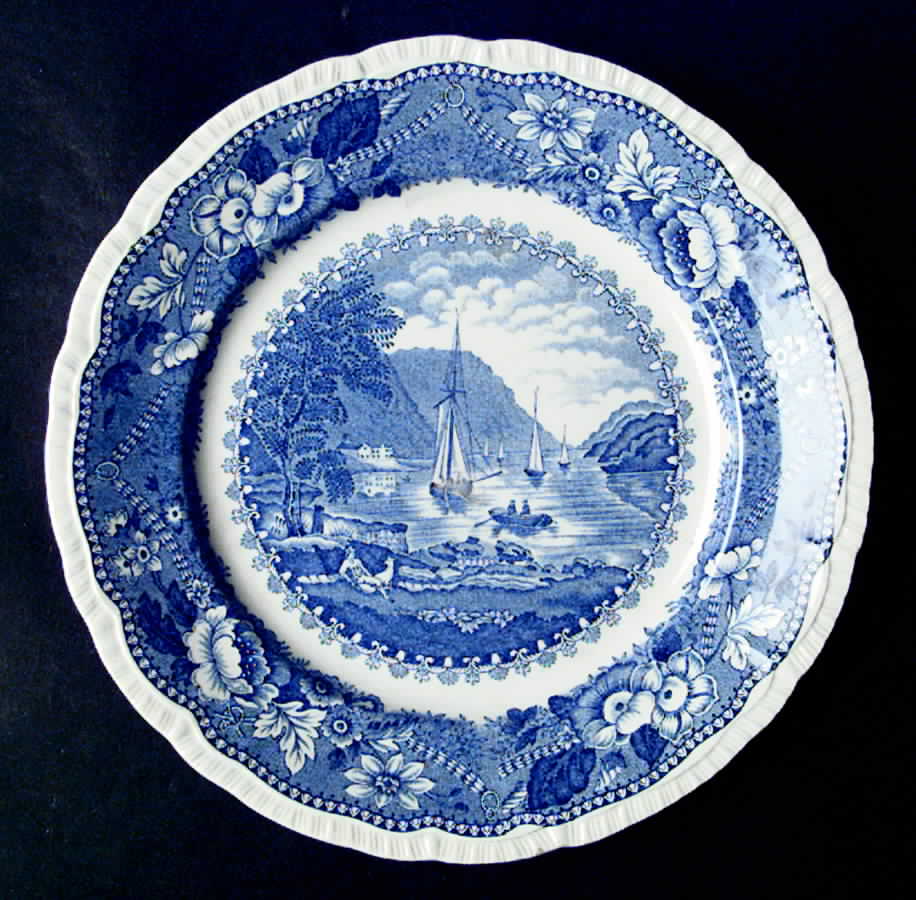 Bristol Scenes Blue Dinner Plate by Pountney-1