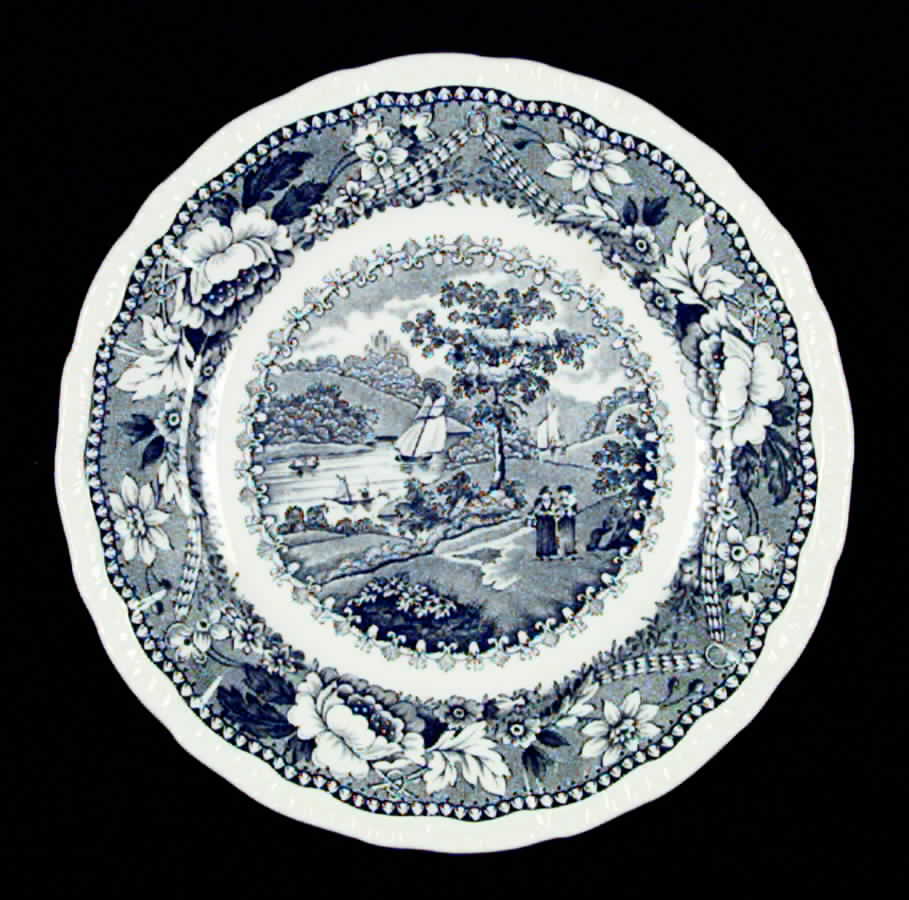 Bristol Scenes Gray Bread & Butter Plate by Pountney-1