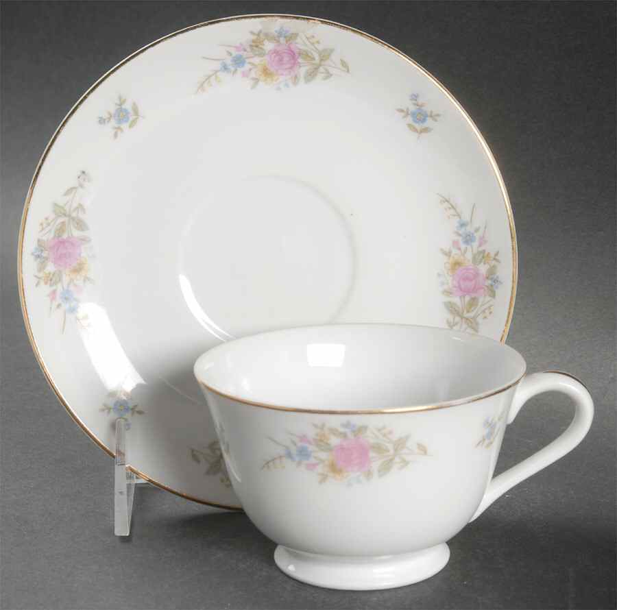 Candlelight Footed Cup & Saucer Set by Bristol (Japan)-1