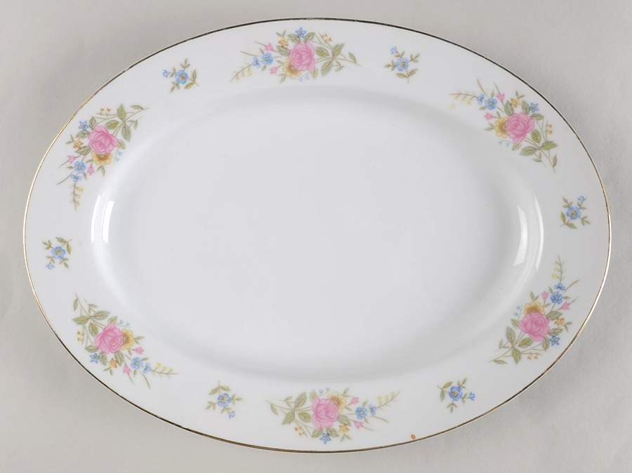 Candlelight 12" Oval Serving Platter by Bristol (Japan)-1