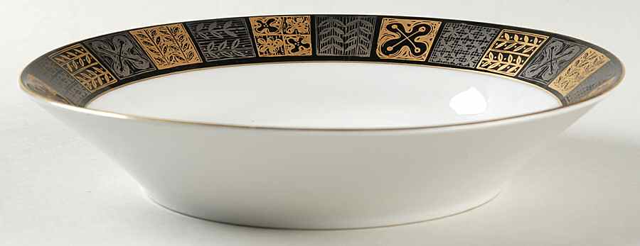 Circle of Gold Coupe Soup Bowl by Bristol (Japan)-1