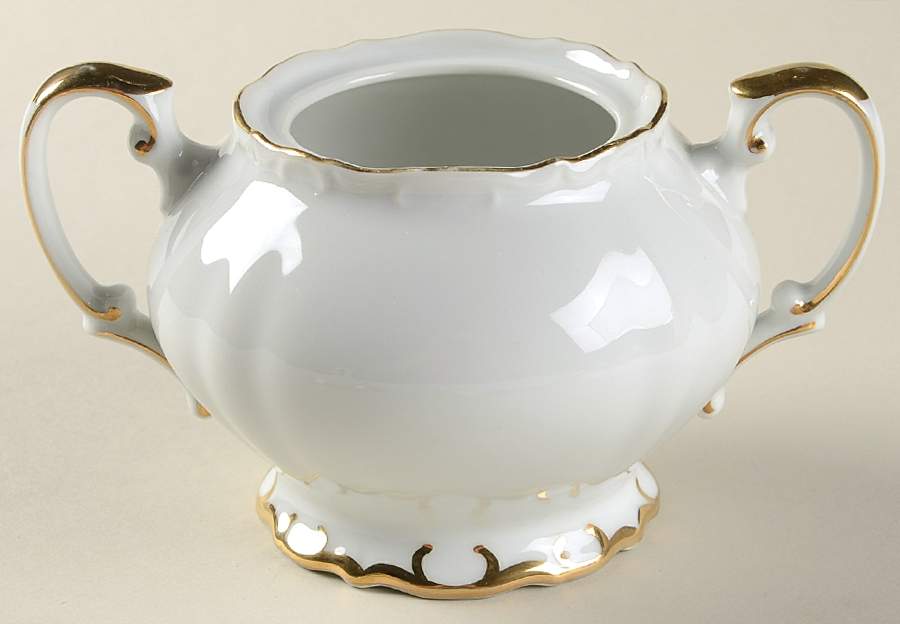 Esquire White Sugar Bowl No Lid by Bristol (Japan)-1