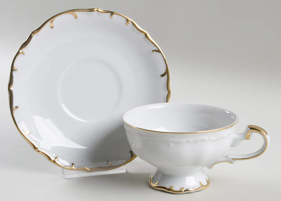 Essex Footed Cup & Saucer Set by Bristol (Japan)-1