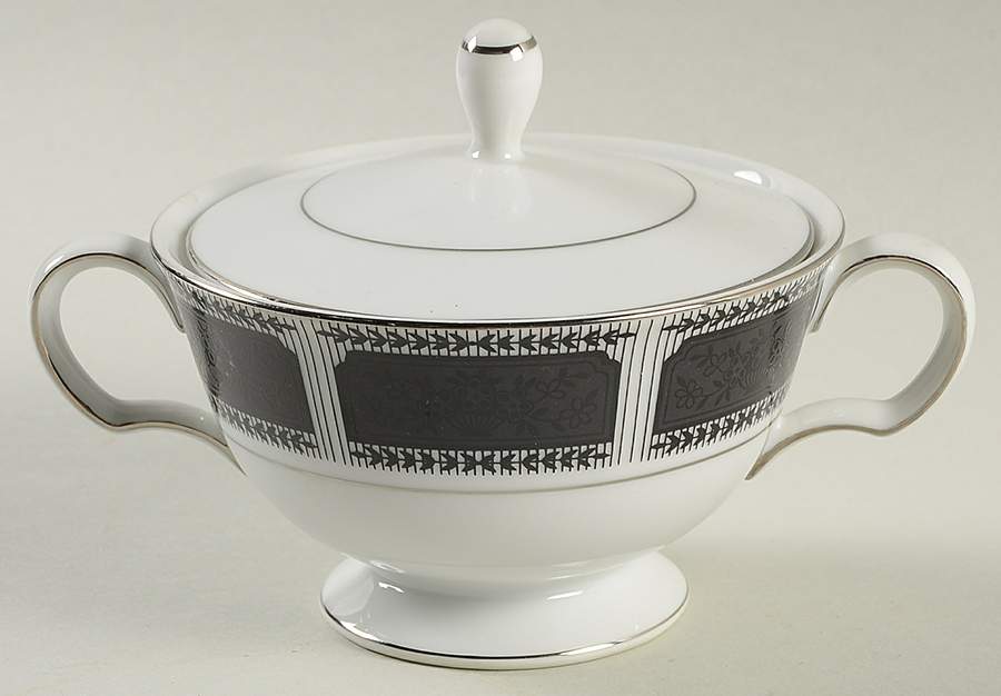 Francine Sugar Bowl & Lid by Bristol (Japan)-1