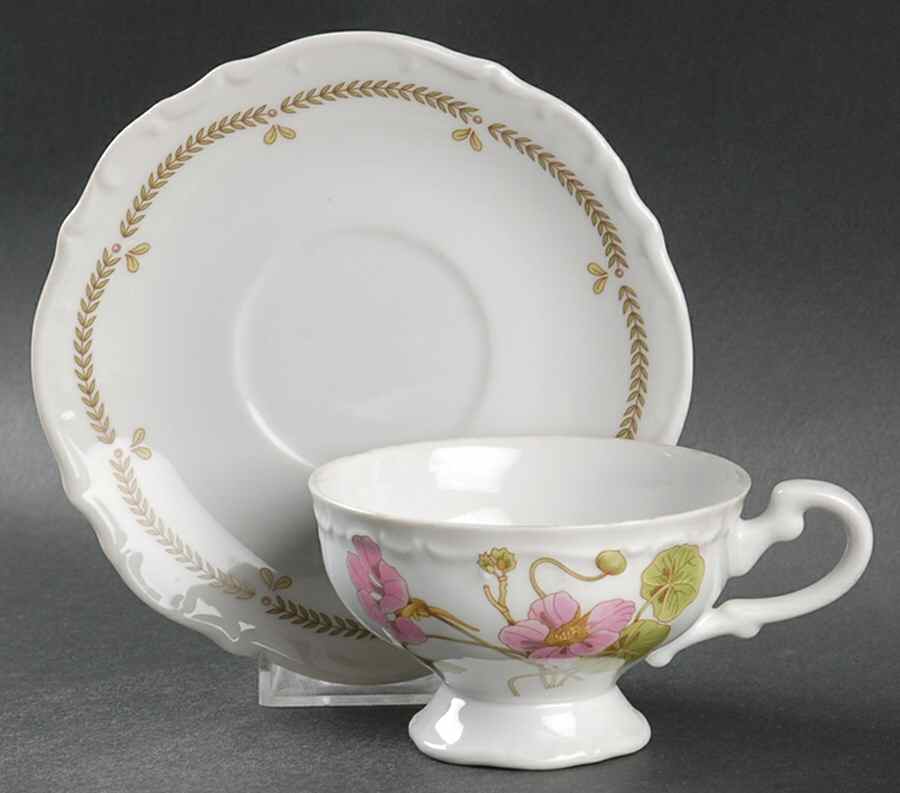 Glen Brook Footed Cup & Saucer Set by Bristol (Japan)-1