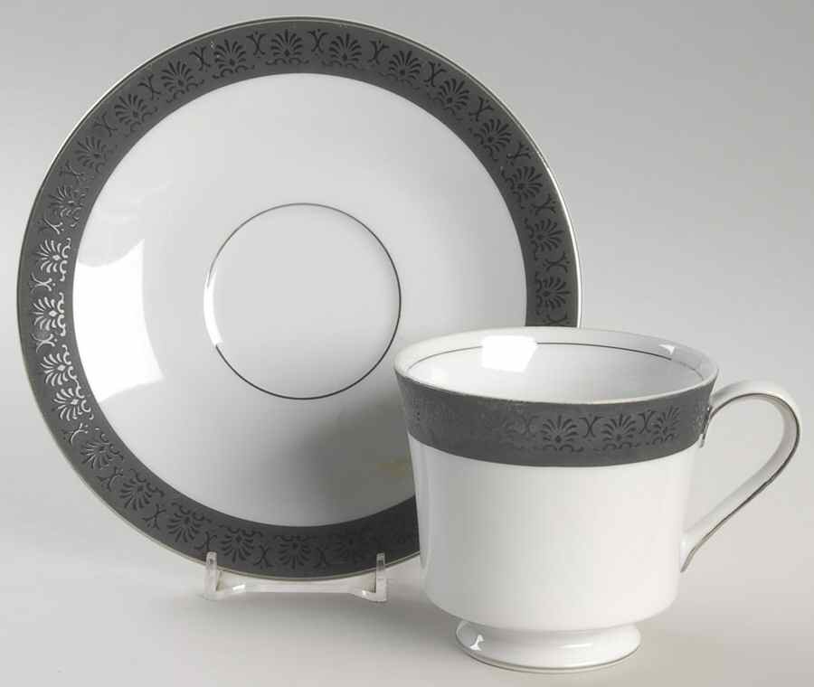 Merilyn Footed Cup & Saucer Set by Bristol (Japan)-1