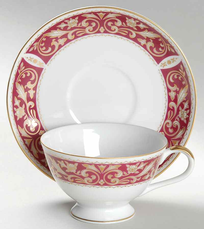 Nottingham Footed Cup & Saucer Set by Bristol (Japan)-1