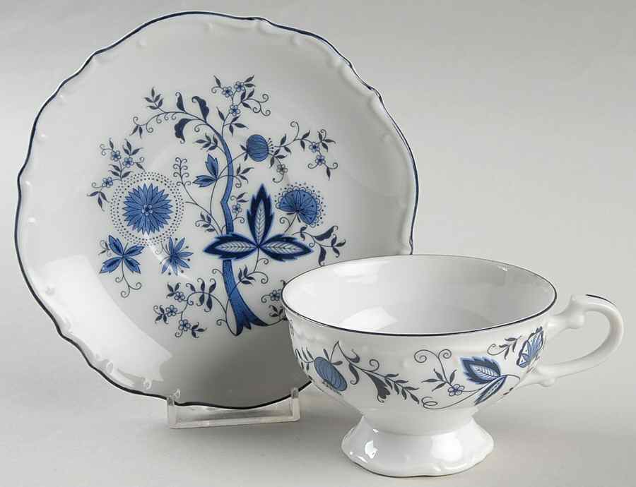 Old World Footed Cup & Saucer Set by Bristol (Japan)-1