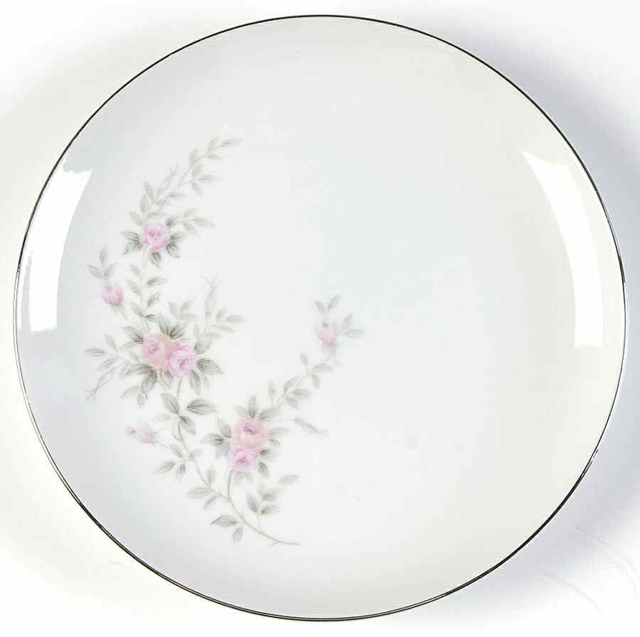 Pink Rose Bread & Butter Plate by Bristol (Japan)-1