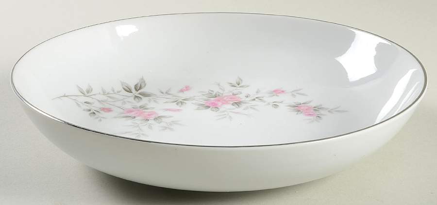 Pink Rose 9" Round Vegetable Bowl by Bristol (Japan)-1