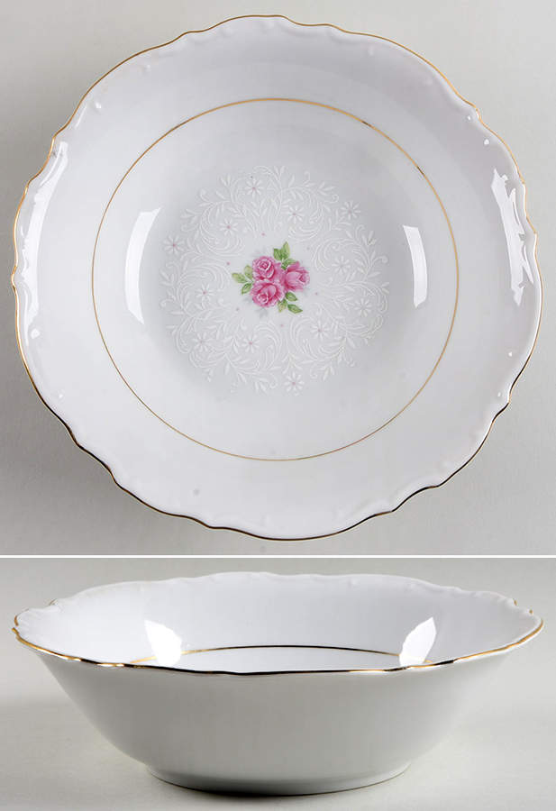Rose Point 9" Round Vegetable Bowl by Bristol (Japan)-1