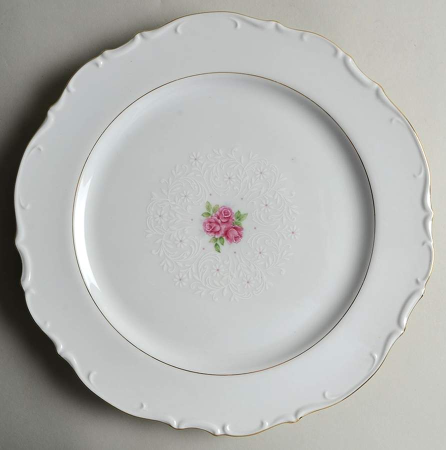 Rose Point 12" Chop Plate (Round Platter) by Bristol (Japan)-1
