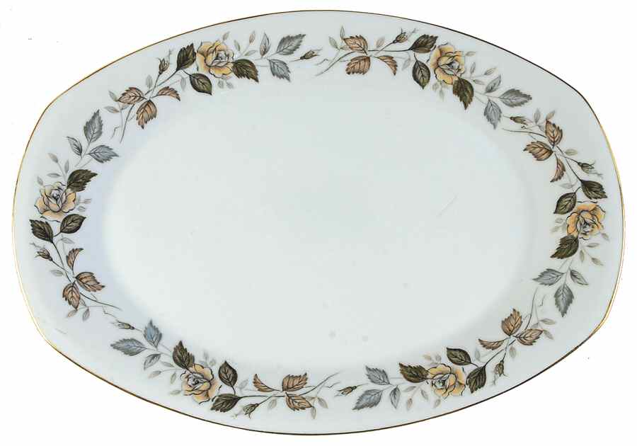 September Song 12" Oval Serving Platter by Bristol (Japan)-1
