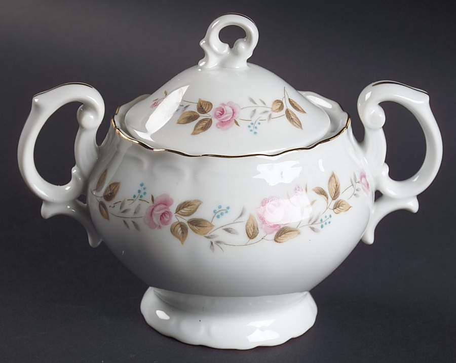 Spring Garden Sugar Bowl & Lid by Bristol (Japan)-1