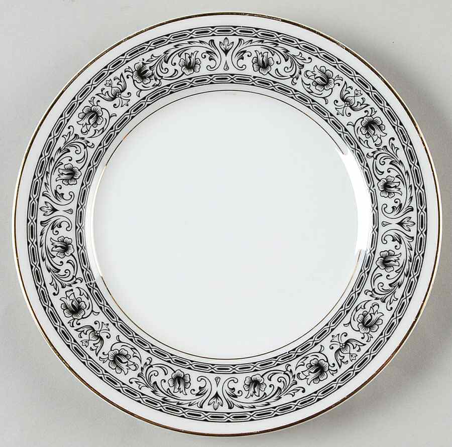 Tribute (Gold Trim) Bread & Butter Plate by Bristol (Japan)-1