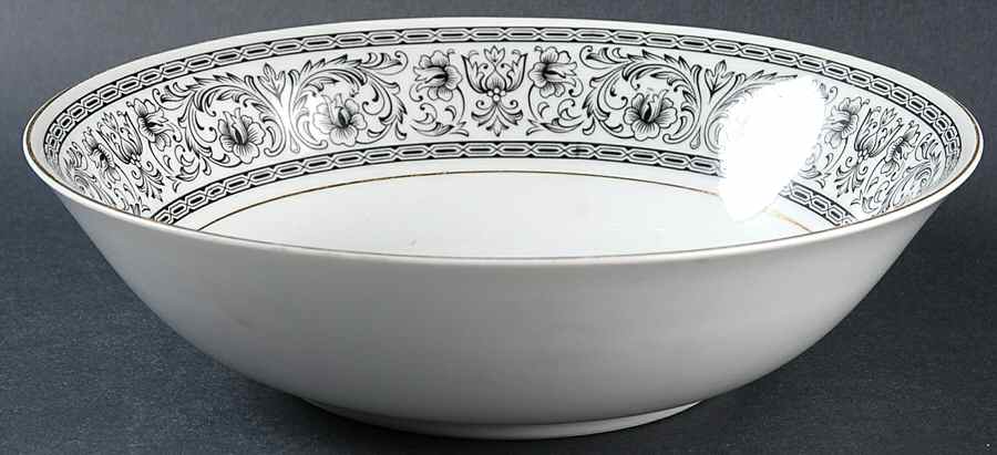 Tribute (Gold Trim) 9" Round Vegetable Bowl by Bristol (Japan)-1