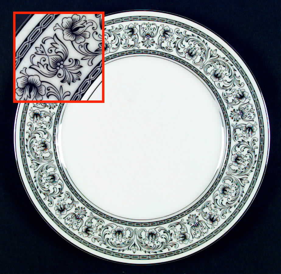 Tribute (Platinum Trim) Dinner Plate by Bristol (Japan)-1